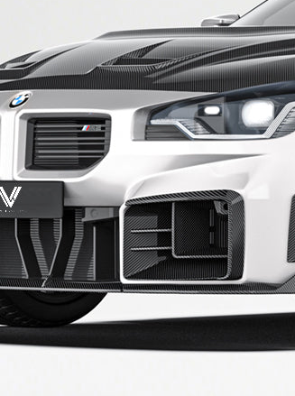 BMW M2CS M2 G87 2023-ON with Aftermarket Parts - Front Bumper Upper Valence Dry Pre-preg Carbon Fiber from Ventus Veloce