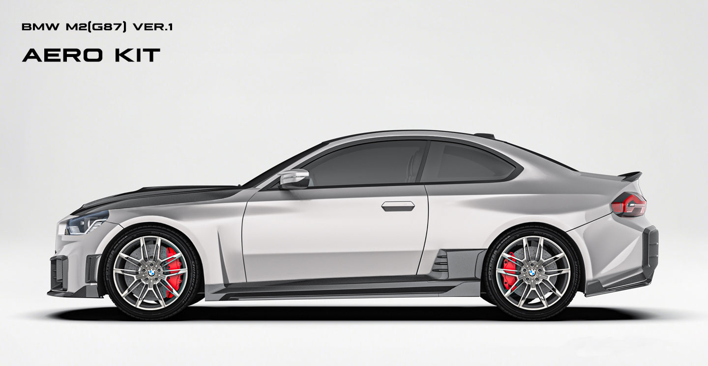 BMW M2C M2 G87 2023-ON with Aftermarket Parts - V2 Side Skirts Pre-preg Carbon Fiber from Ventus Veloce