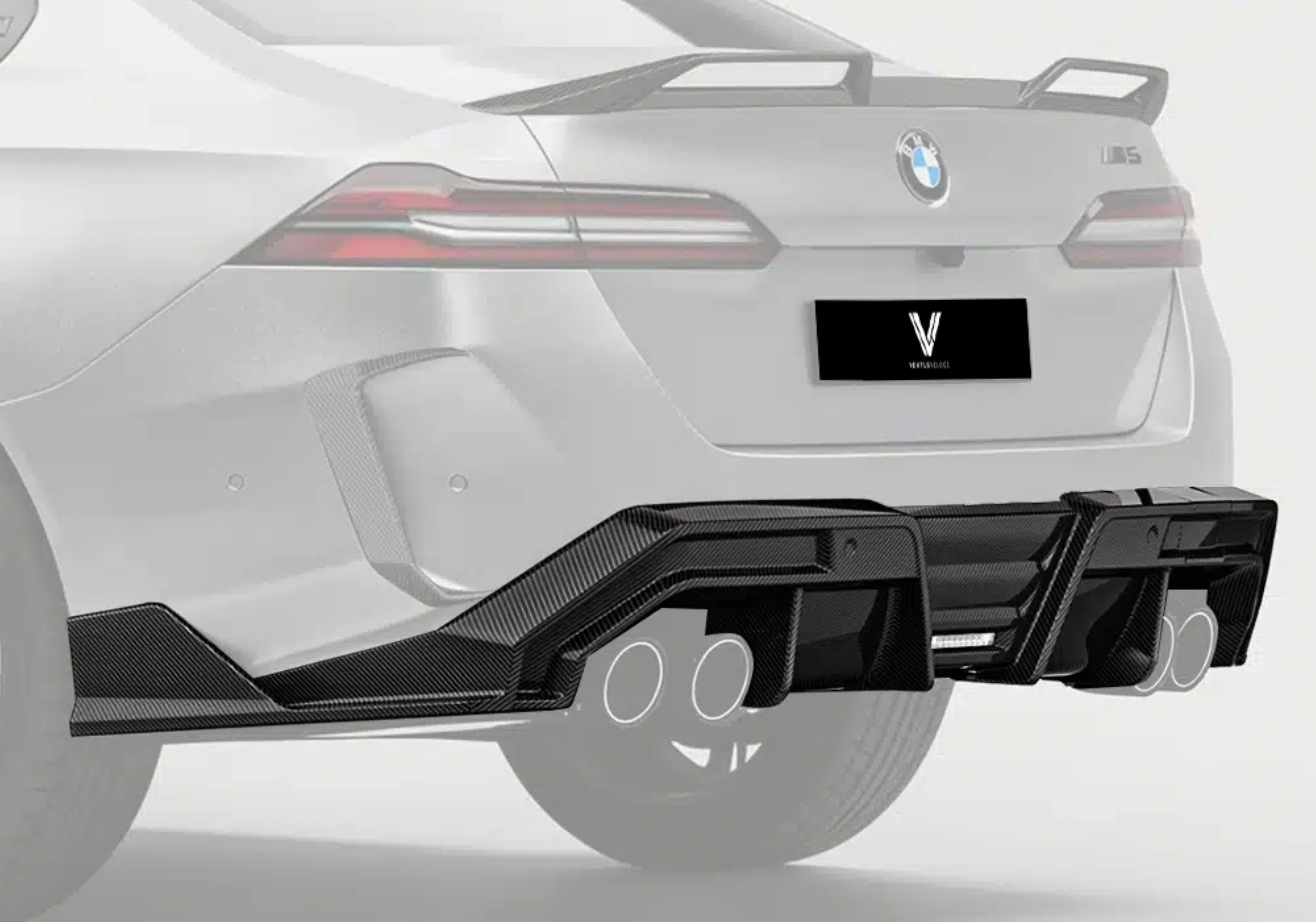 BMW M5 M5C G90 G99 2025-ON with Aftermarket Parts - Rear Diffuser Dry Pre-preg Carbon Fiber from Ventus Veloce