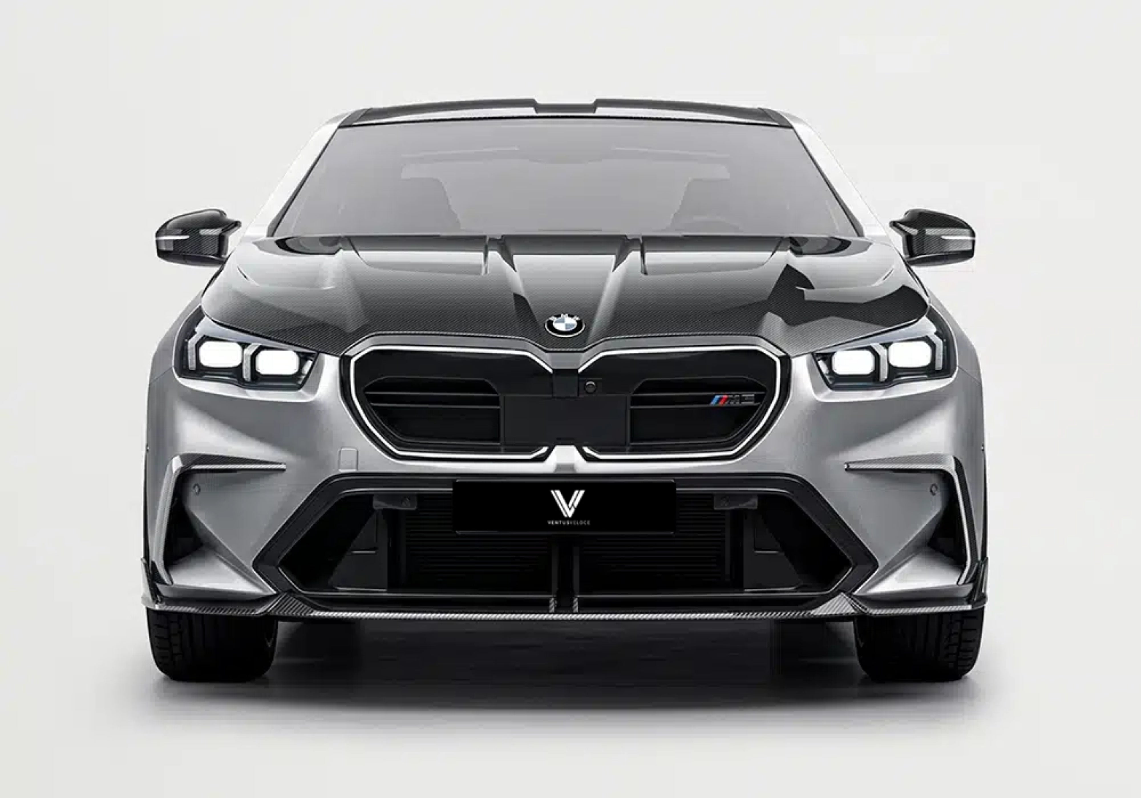 BMW M5 M5C G90 G99 2025-ON with Aftermarket Parts - Front Canards Dry Pre-preg Carbon Fiber from Ventus Veloce