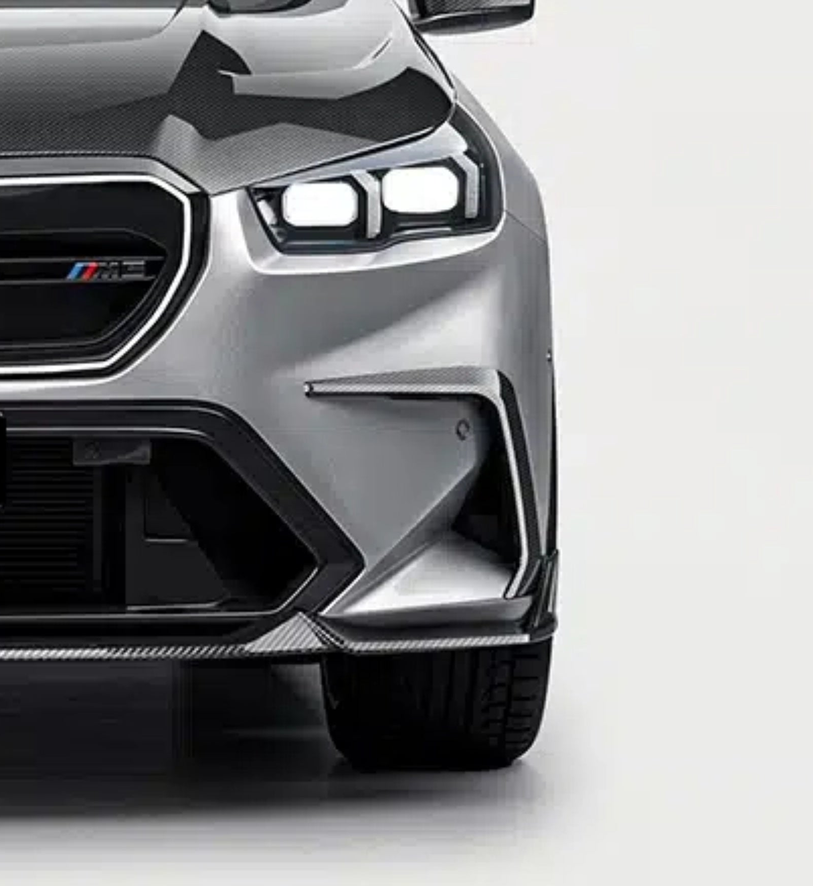 BMW M5 M5C G90 G99 2025-ON with Aftermarket Parts - Front Canards Dry Pre-preg Carbon Fiber from Ventus Veloce
