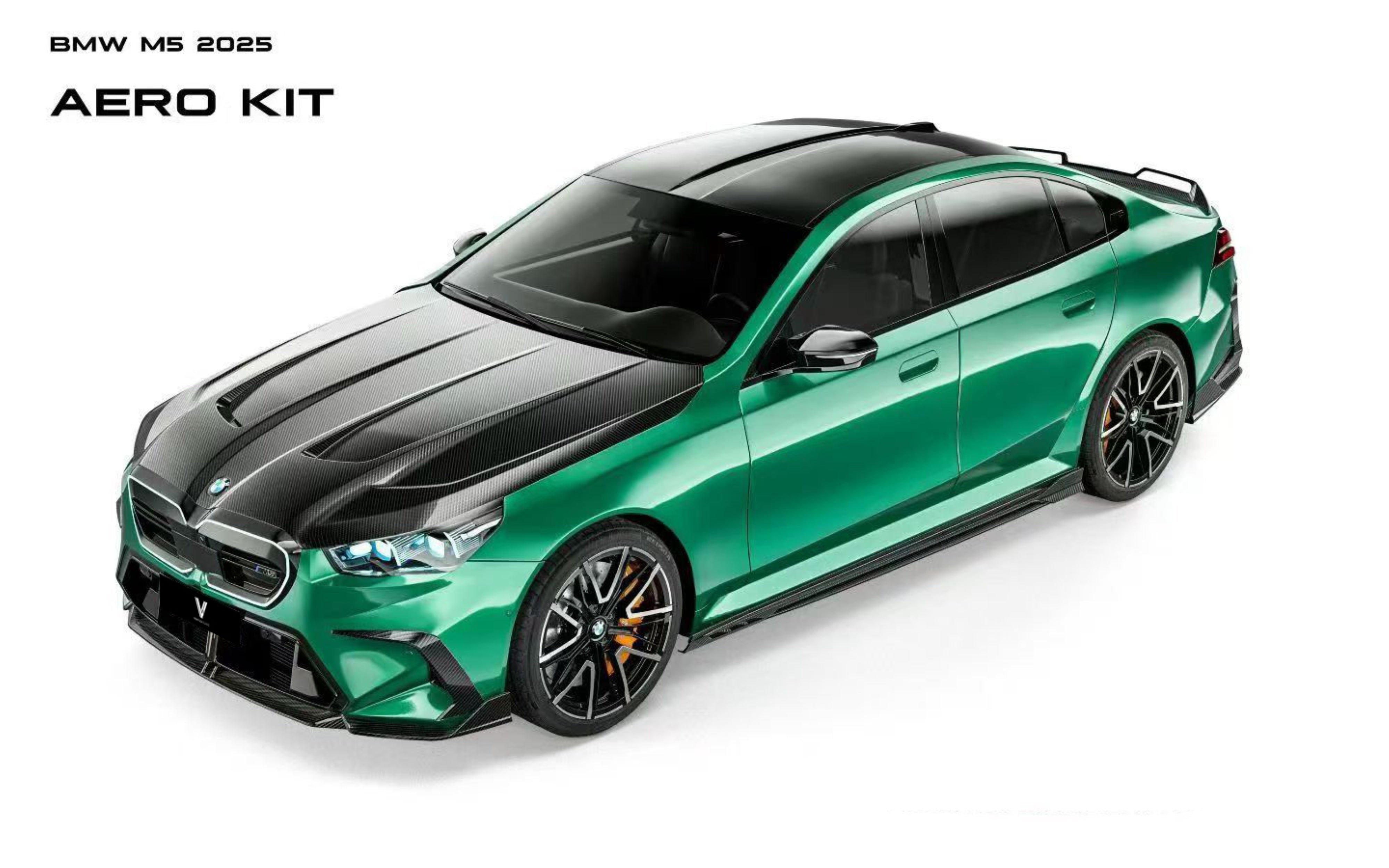 BMW M5 M5C G90 G99 2025-ON with Aftermarket Parts - Front Lip Dry Pre-preg Carbon Fiber from Ventus Veloce