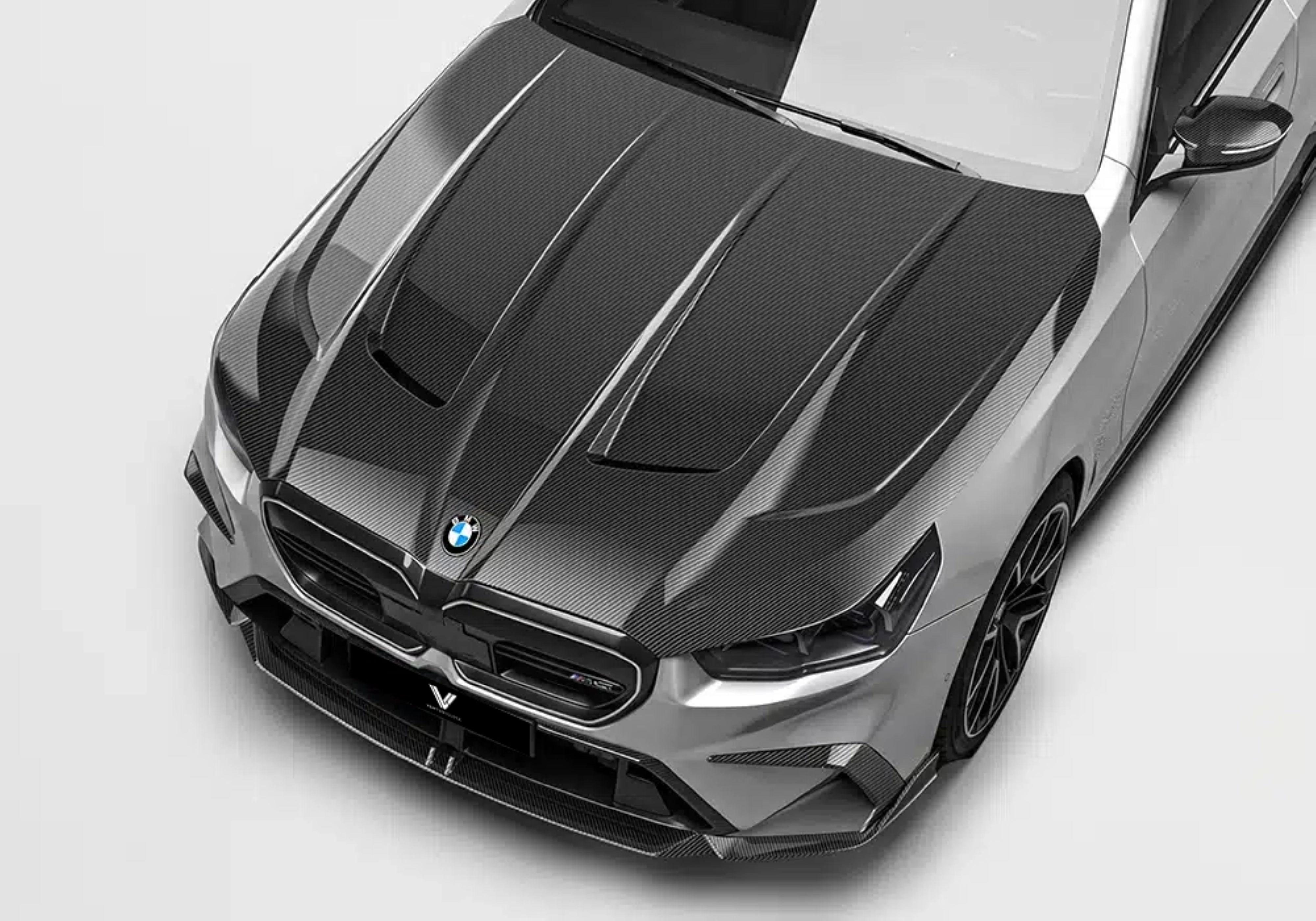 BMW M5 M5C G90 G99 2025-ON with Aftermarket Parts - Front Canards Dry Pre-preg Carbon Fiber from Ventus Veloce