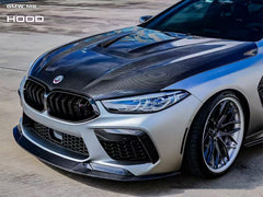 BMW M8 M8C F91 F92 F93 2019-ON with Aftermarket Parts - PT Hood Trim Pre-preg Carbon Fiber from Ventus Veloce