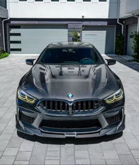 BMW M8 M8C F91 F92 F93 2019-ON with Aftermarket Parts - PT Hood Trim Pre-preg Carbon Fiber from Ventus Veloce