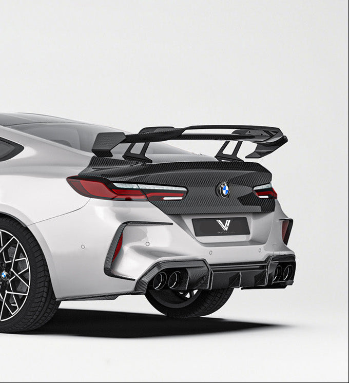 BMW M8 M8C F91 F92 F93 2019-ON with Aftermarket Parts - PT Rear Diffuser Pre-preg Carbon Fiber from Ventus Veloce