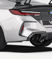 BMW M8 M8C F91 F92 F93 2019-ON with Aftermarket Parts - PT Rear Bumper Upper Valences Pre-preg Carbon Fiber from Ventus Veloce