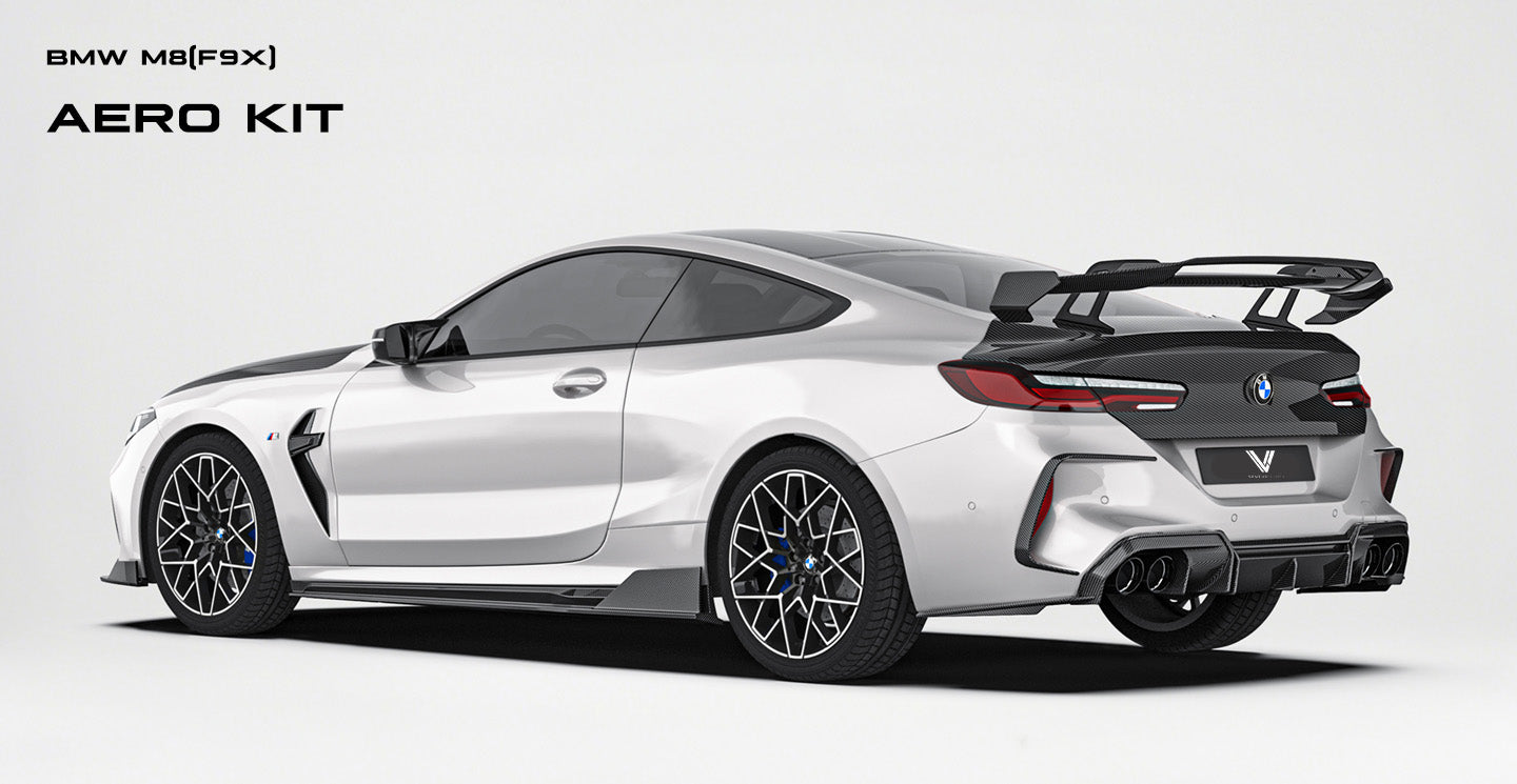 BMW M8 M8C F91 F92 F93 2019-ON with Aftermarket Parts - PT Front Fenders Trim Pre-preg Carbon Fiber from Ventus Veloce