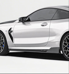 BMW M8 M8C F91 F92 F93 2019-ON with Aftermarket Parts - PT Side Skirts Pre-preg Carbon Fiber from Ventus Veloce