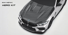 BMW M8 M8C F91 F92 F93 2019-ON with Aftermarket Parts - PT Hood Trim Carbon Fiber from Ventus Veloce