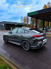 BMW X6 M60I xDrive40i G06 (Fits Pre-LCI & LCI) 2020-ON & X6M X6MC F96 (Fits Pre-LCI & LCI) 2020-ON with Aftermarket Parts - PT Rear Roof Spoiler Pre-preg Carbon Fiber from Ventus Veloce