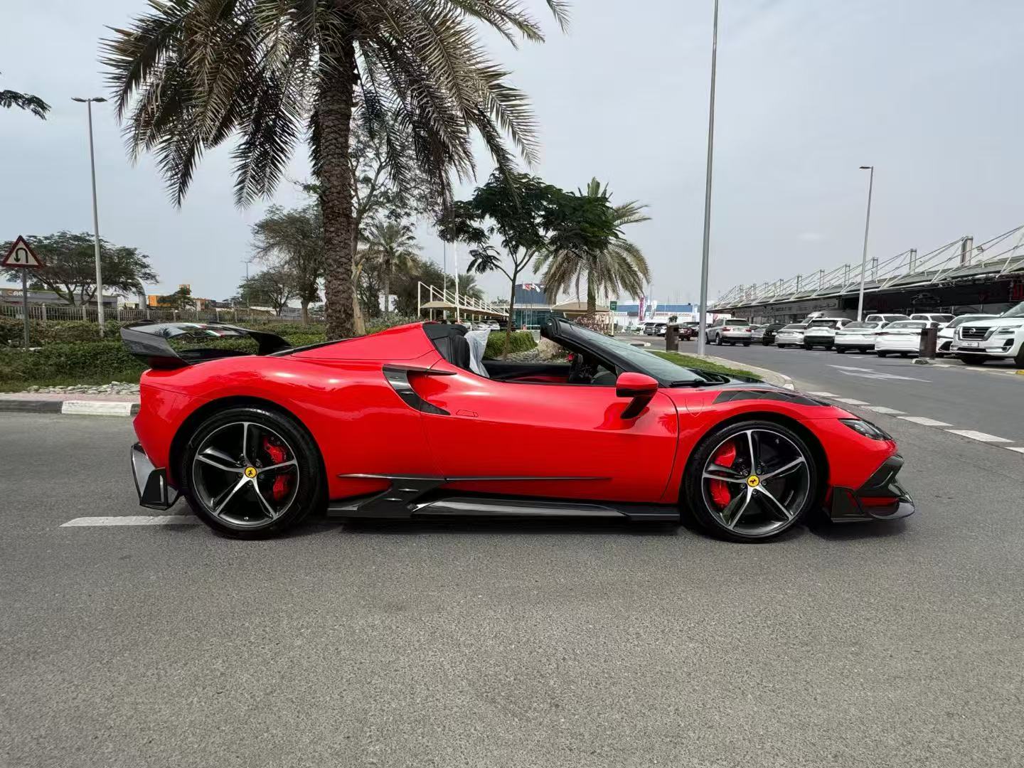 Ferrari 296 GTB GTS with Aftermarket Parts - Side Skirts FRP / Carbon Fiber from Ventus Veloce