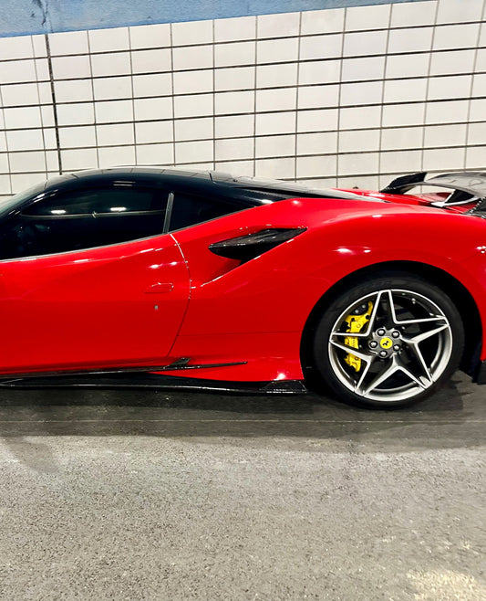 Ferrari F8 Tributo Spider 2020 2021 2022 2023 with Aftermarket Parts - Side Air Intakes Pre-preg Carbon Fiber from Ventus Veloce