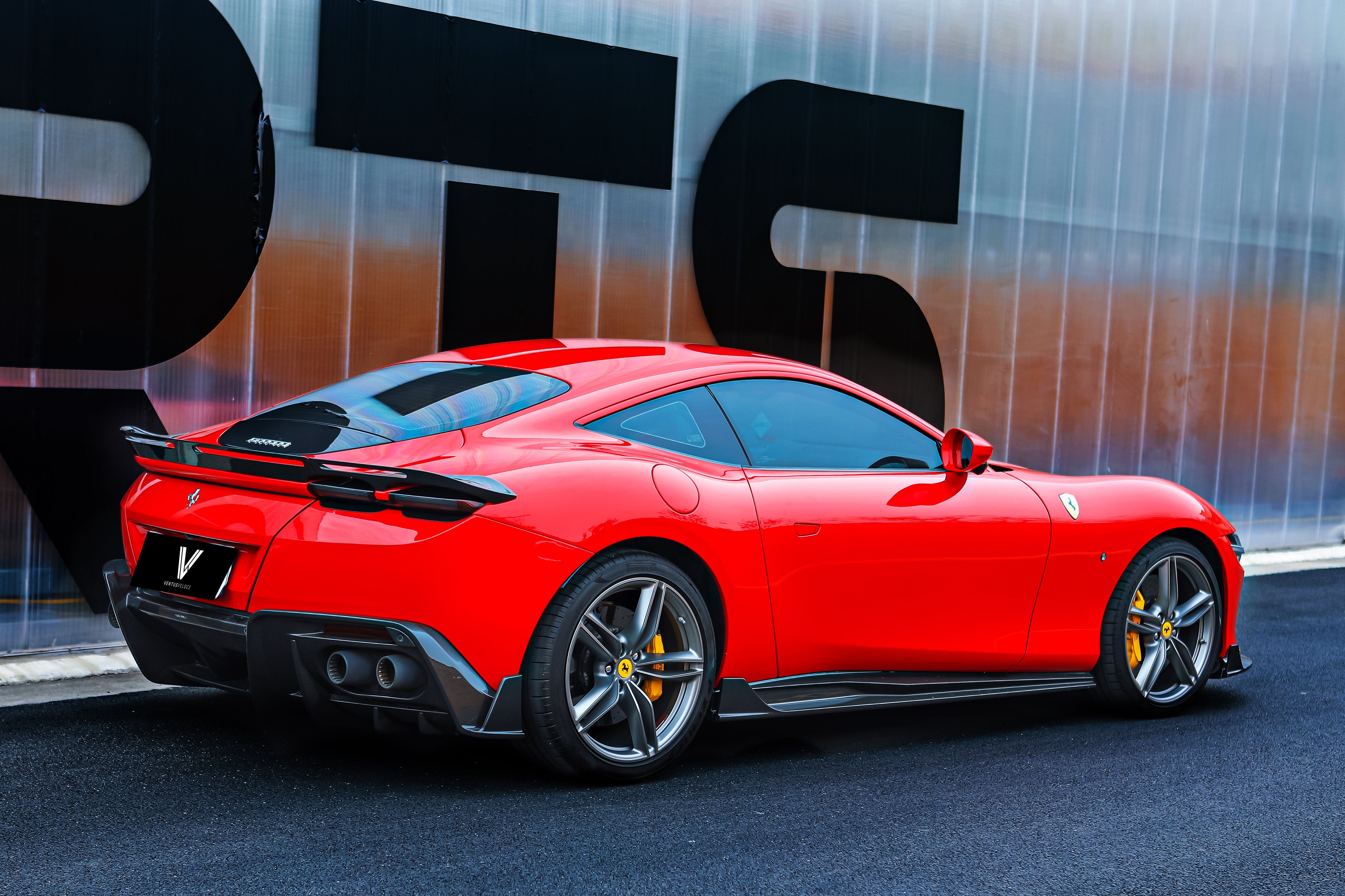 Ferrari Roma Coupe 2020 2021 2022 2023 2024 & Spider 2023 2024 2025 2026 with Aftermarket Parts - Rear Diffuser Carbon Fiber from Ventus Veloce