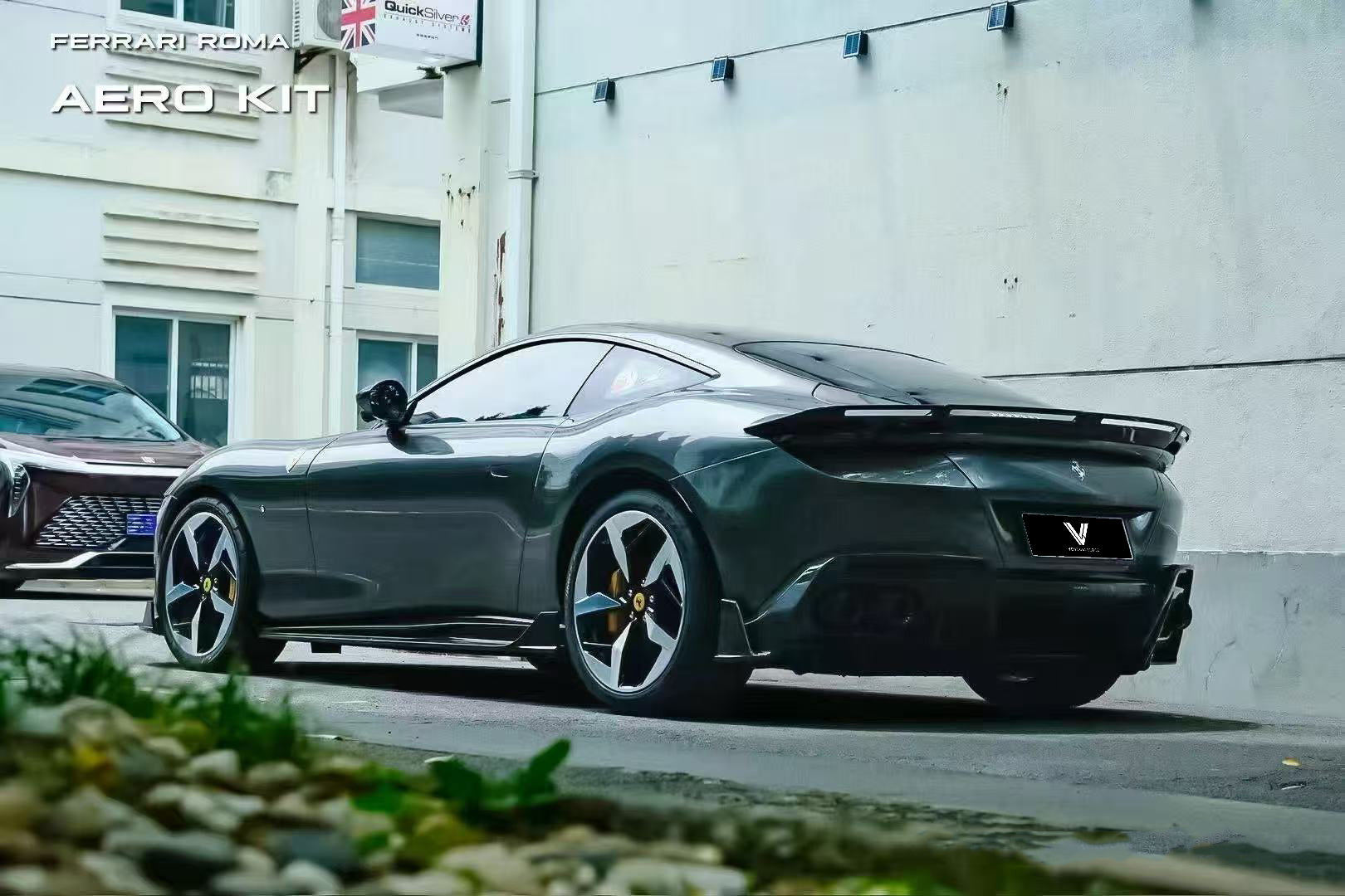 Ferrari Roma Coupe 2020 2021 2022 2023 2024 & Spider 2023 2024 2025 2026 with Aftermarket Parts - Rear Diffuser Carbon Fiber from Ventus Veloce