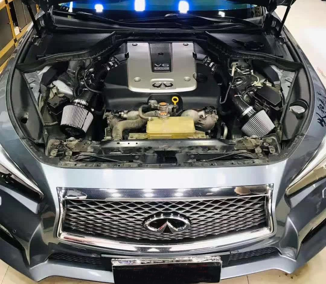 Infiniti G37 3.7L 2008 2009 2010 2011 2012 2013 & Q60 3.7L 2014 2015 with Aftermarket Parts - Air Intake Systems Pre-preg Carbon Fiber from Ventus Veloce