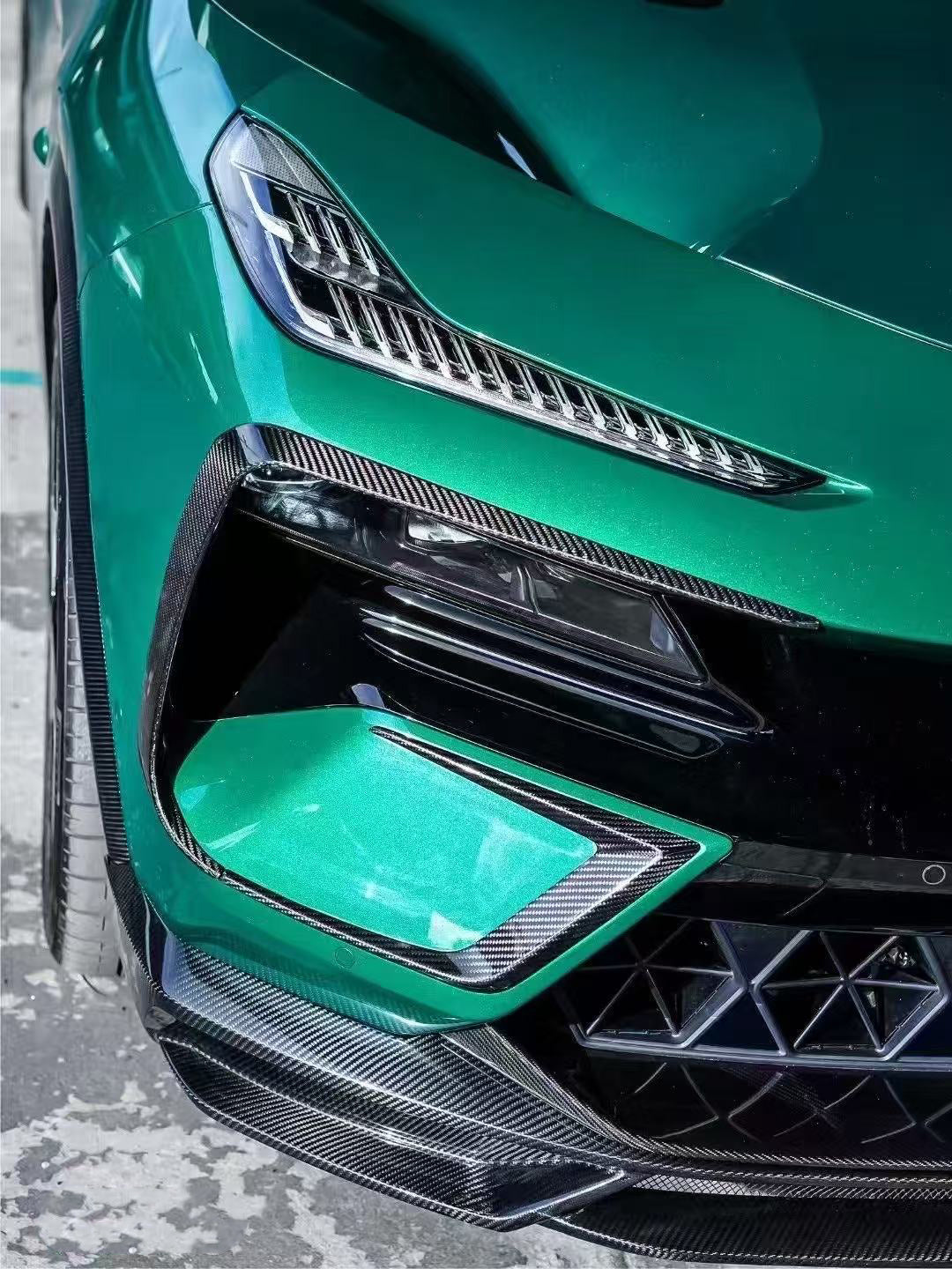 Lotus Eletre 2023 2024 with Aftermarket Parts - PK Style Front Lip Pre-preg Carbon Fiber from Ventus Veloce