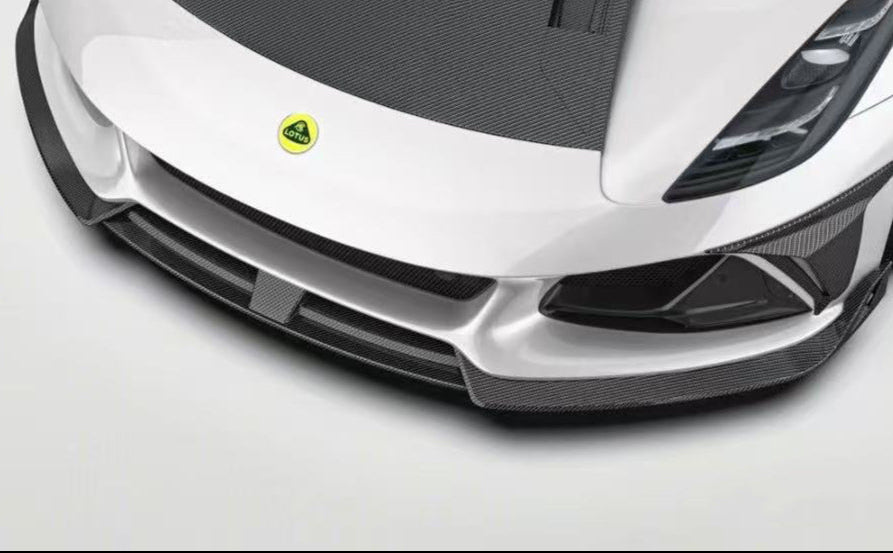 Lotus Emira 3.6 V6 2.0 Four-cylinder 2022-ON with Aftermarket Parts - Front Lip Pre-preg Carbon Fiber from Ventus Veloce