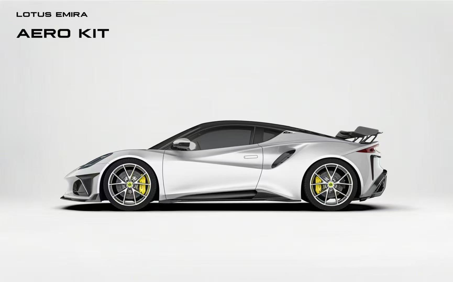 Lotus Emira 3.6 V6 2.0 Four-cylinder 2022-ON with Aftermarket Parts - Rear Bumper Canards Pre-preg Carbon Fiber from Ventus Veloce