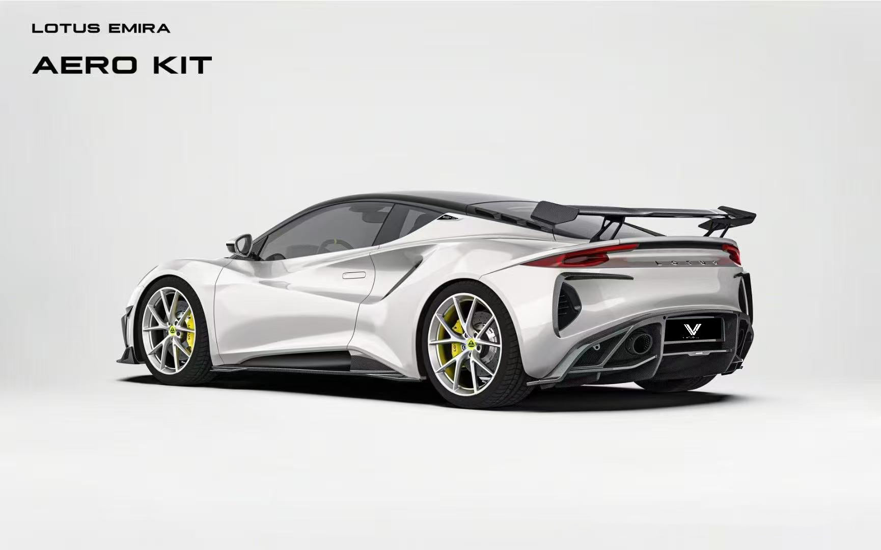 Lotus Emira 3.6 V6 2.0 Four-cylinder 2022-ON with Aftermarket Parts - Rear Spoiler Wing Pre-preg Carbon Fiber from Ventus Veloce