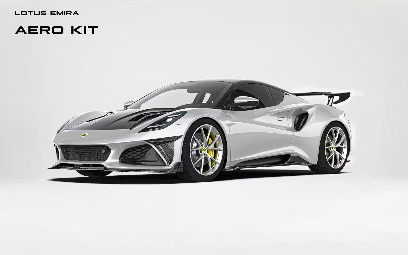 Lotus Emira 3.6 V6 2.0 Four-cylinder 2022-ON with Aftermarket Parts - Rear Spoiler Wing Pre-preg Carbon Fiber from Ventus Veloce