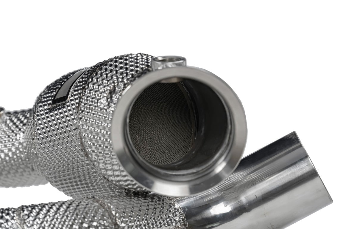 Mercedes Benz AMG GT GTS GTC GTR 2015 2016 2017 2018 2019 2020 2021 with Aftermarket Parts - 100 & 200 & 300 CELL & NO CAT Downpipe Stainless steel from Ventus Veloce