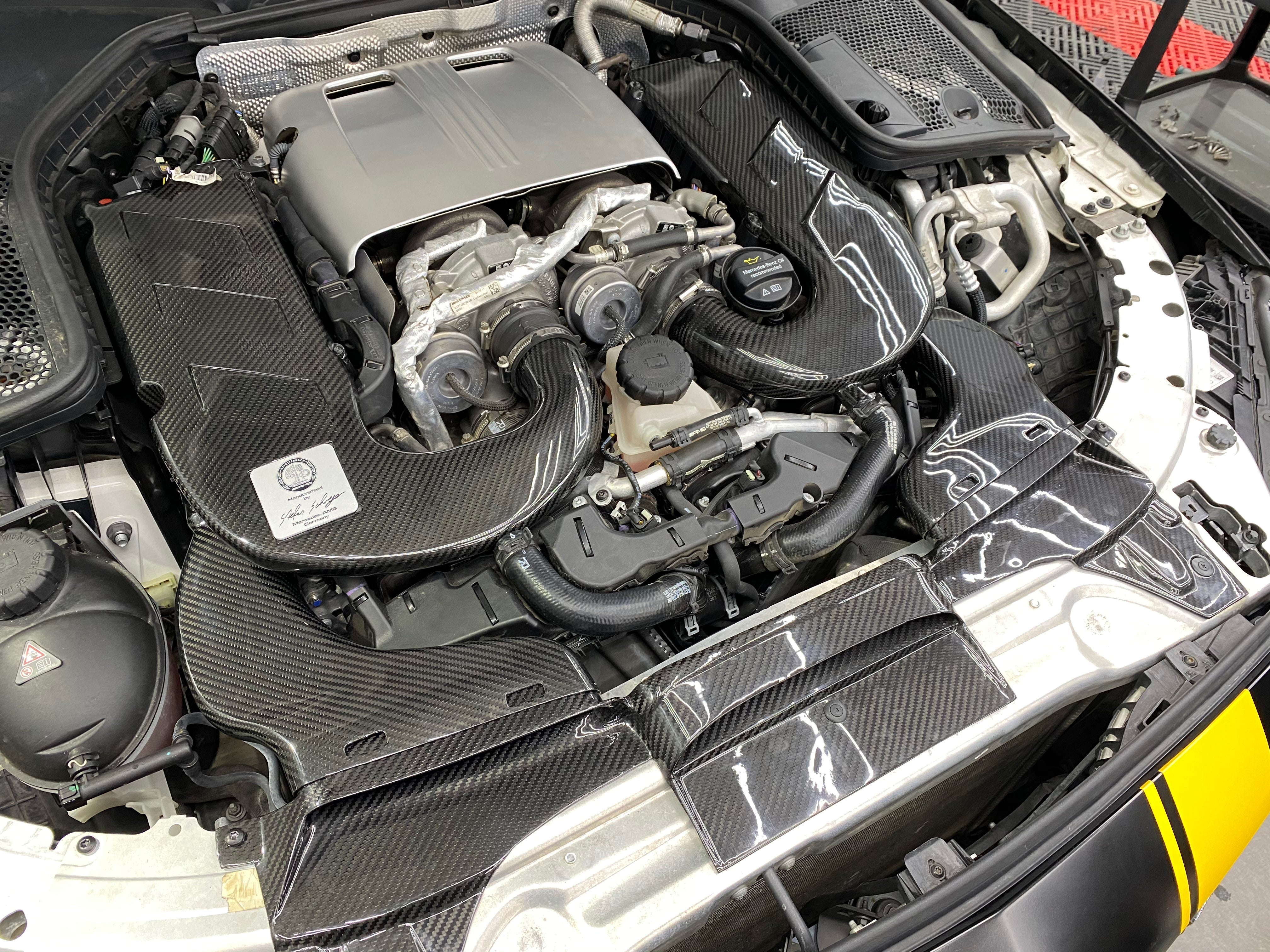 Mercedes Benz C63 AMG W205 2015 2016 2017 2018 2019 2020 2021 2022 2023 with Aftermarket Parts - Air Intake Systems Pre-preg Carbon Fiber from Ventus Veloce