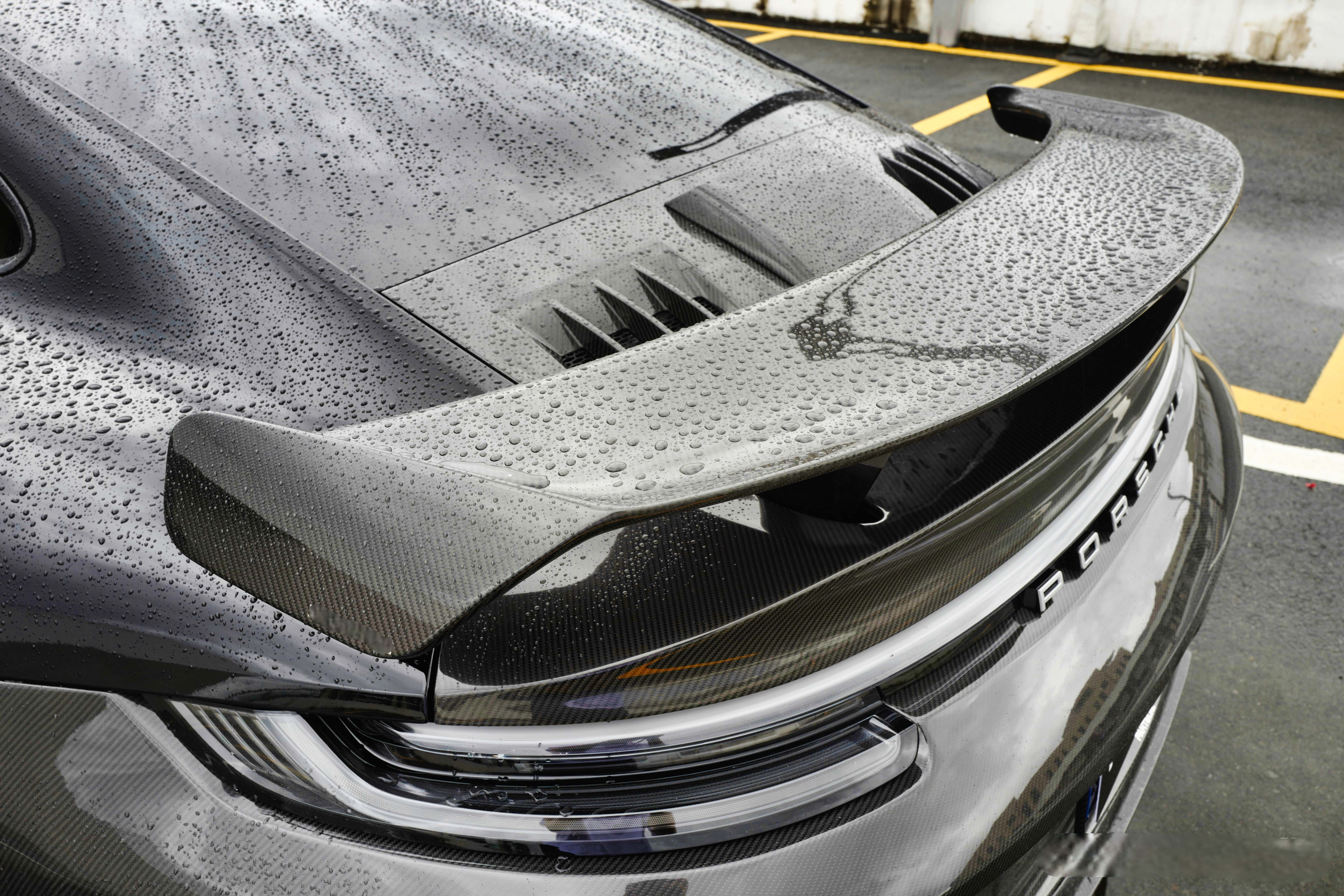 Porsche 911 992.1 Turbo/Turbo S 2020 2021 2022 2023 2024 2025 with Aftermarket Parts - Engine Lid Carbon Fiber from Ventus Veloce