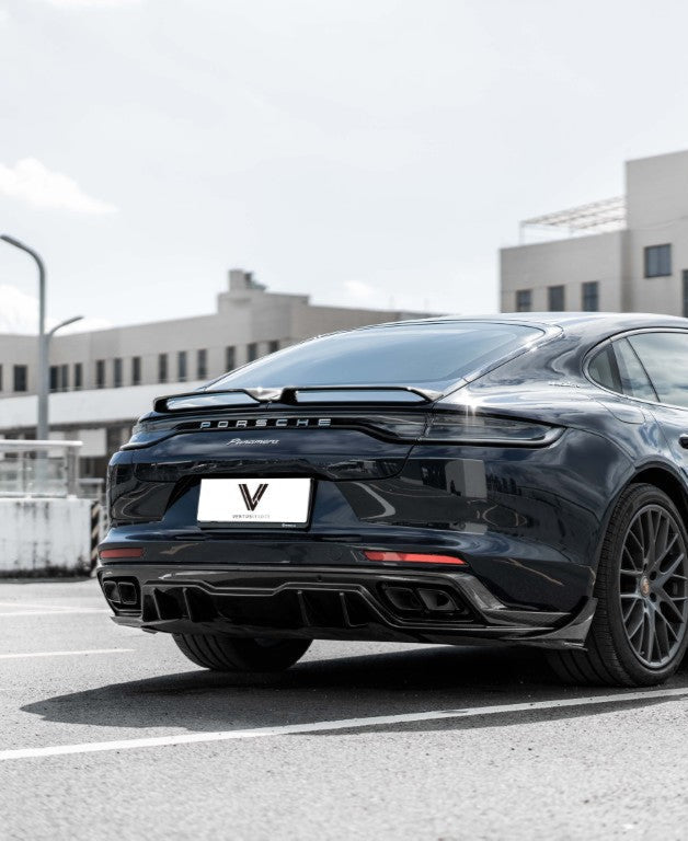 Porsche Panamera 4 & 4S & Turbo 971.1 971.2 (fits both pre-facelift & facelift) 2017 2018 2019 2020 2021 2022 2023 (Standard Wheel Base) with Aftermarket Parts - Rear Diffuser Pre-preg Carbon Fiber from Ventus Veloce