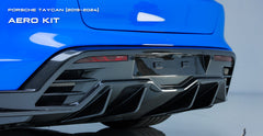 Porsche Taycan & Cross Turismo Base/4/4S/GTS  2020 2021 2022 2023 2024 with Aftermarket Parts - Rear Diffuser Pre-preg Carbon Fiber from Ventus Veloce