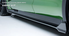 Porsche Taycan & Cross Turismo Base/4/4S/GTS/Turbo/Turbo S 2020 2021 2022 2023 2024 with Aftermarket Parts - Side Skirts Pre-preg Carbon Fiber from Ventus Veloce