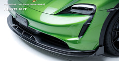 Porsche Taycan & Cross Turismo Base/4/4S/GTS  2020 2021 2022 2023 2024 with Aftermarket Parts - Front Lip Pre-preg Carbon Fiber from Ventus Veloce