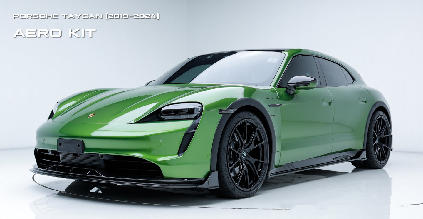 Porsche Taycan & Cross Turismo Base/4/4S/GTS/Turbo/Turbo S 2020 2021 2022 2023 2024 with Aftermarket Parts - Side Skirts Pre-preg Carbon Fiber from Ventus Veloce