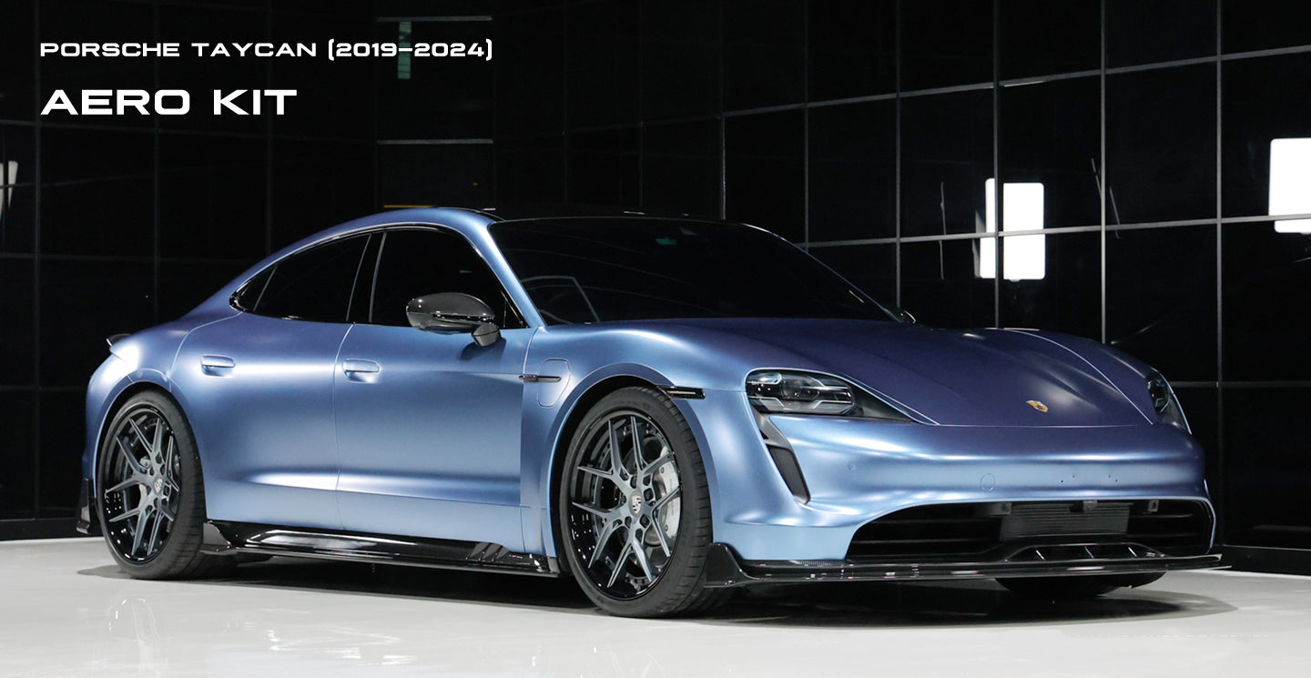 Porsche Taycan & Cross Turismo Base/4/4S/GTS/Turbo/Turbo S 2020 2021 2022 2023 2024 with Aftermarket Parts - Side Skirts Pre-preg Carbon Fiber from Ventus Veloce