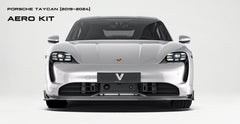 Porsche Taycan & Cross Turismo Base/4/4S/GTS  2020 2021 2022 2023 2024 with Aftermarket Parts - Front Lip Pre-preg Carbon Fiber from Ventus Veloce