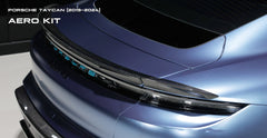 Porsche Taycan & Cross Turismo Base/4/4S/GTS/Turbo/Turbo S 2020 2021 2022 2023 2024 with Aftermarket Parts - Rear Spoiler Pre-preg Carbon Fiber from Ventus Veloce