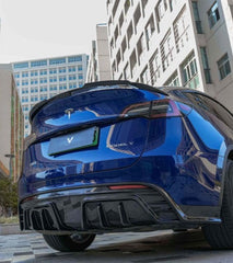 Tesla Model Y/P 2020 2021 2022 2023 2024 with Aftermarket Parts - Rear Diffuser Pre-preg Carbon Fiber from Ventus Veloce