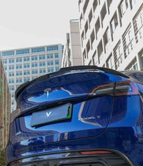 Tesla Model Y/P  2020 2021 2022 2023 2024 with Aftermarket Parts - Rear Spoiler Pre-preg Carbon Fiber from Ventus Veloce