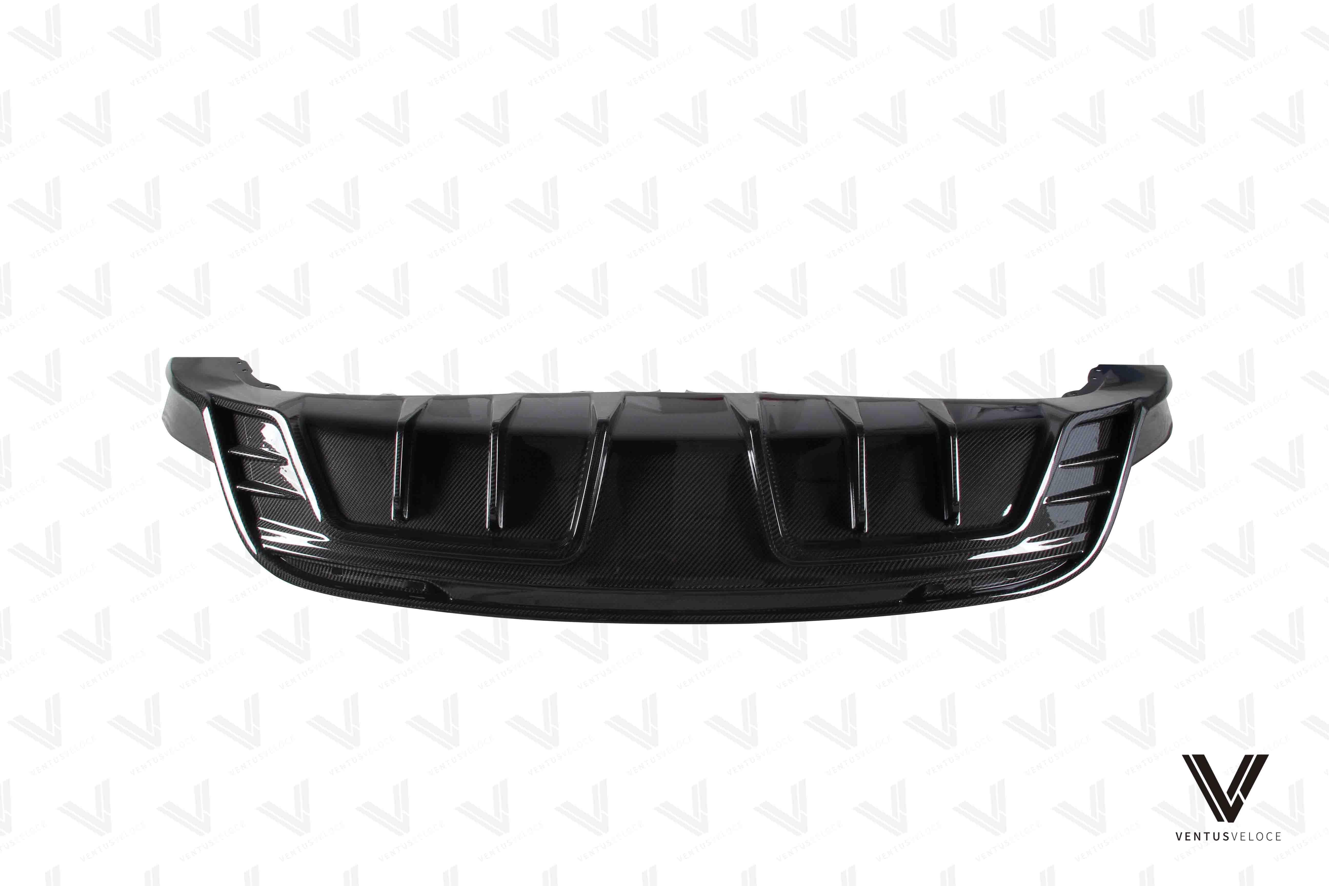 Tesla Model Y/P 2020 2021 2022 2023 2024 with Aftermarket Parts - Rear Diffuser Pre-preg Carbon Fiber from Ventus Veloce