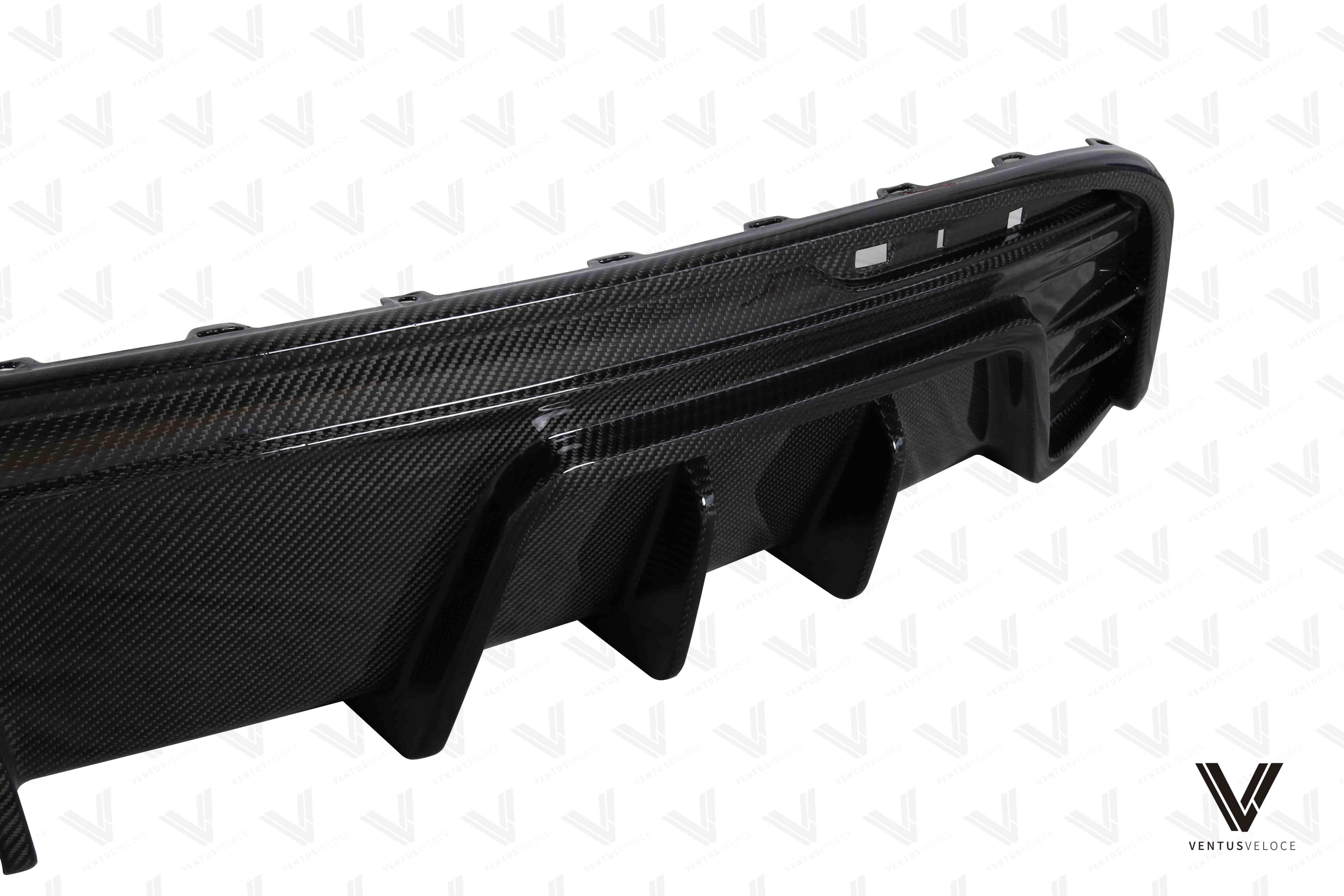 Tesla Model Y/P 2020 2021 2022 2023 2024 with Aftermarket Parts - Rear Diffuser Pre-preg Carbon Fiber from Ventus Veloce