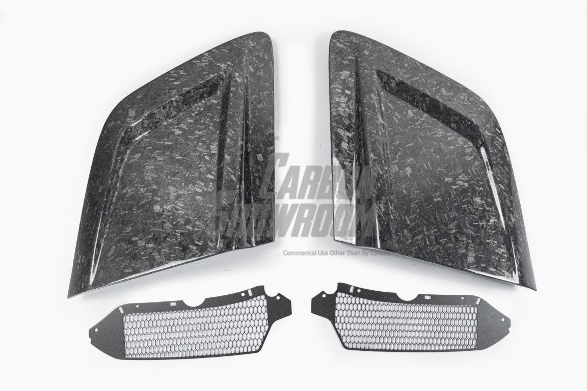 Audi R8 Gen 2 2020 2021 2022 2023 with Aftermarket Parts - Side Blades Carbon Fiber from Ventus Veloce