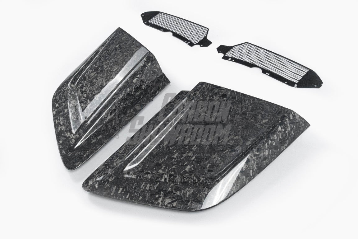Audi R8 Gen 2 2020 2021 2022 2023 with Aftermarket Parts - Side Blades Carbon Fiber from Ventus Veloce