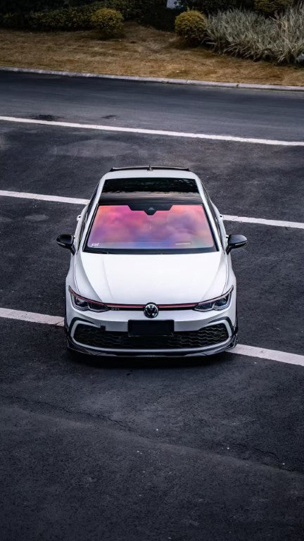 Volkswagen GTI & R-line MK8 2022 2023 2024 with Aftermarket Parts - AE Style Front Lip?Carbon Fiber?from ArmorExtend
