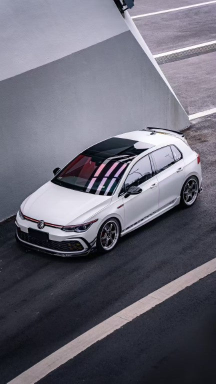 Volkswagen GTI & R-line MK8 2022 2023 2024 with Aftermarket Parts - AE Style Front Lip?Carbon Fiber?from ArmorExtend