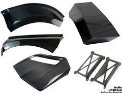 Volkswagen Golf GTI R MK8 2022-ON with Aftermarket Parts - Rear Quarter Panel Flares Set Carbon Fiber from Geex Village