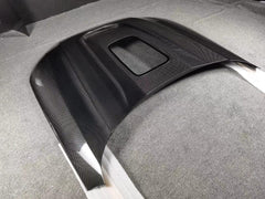 SD Carbon Fiber Tempered Glass Hood Bonnet For Audi A4 S4 2017-ON B9 B9.5 - Performance SpeedShop