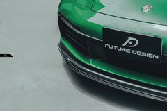 Future Design Carbon Fiber FRONT LIP SPLITTER for Porsche 992 Carrera & 4 & S & 4S
