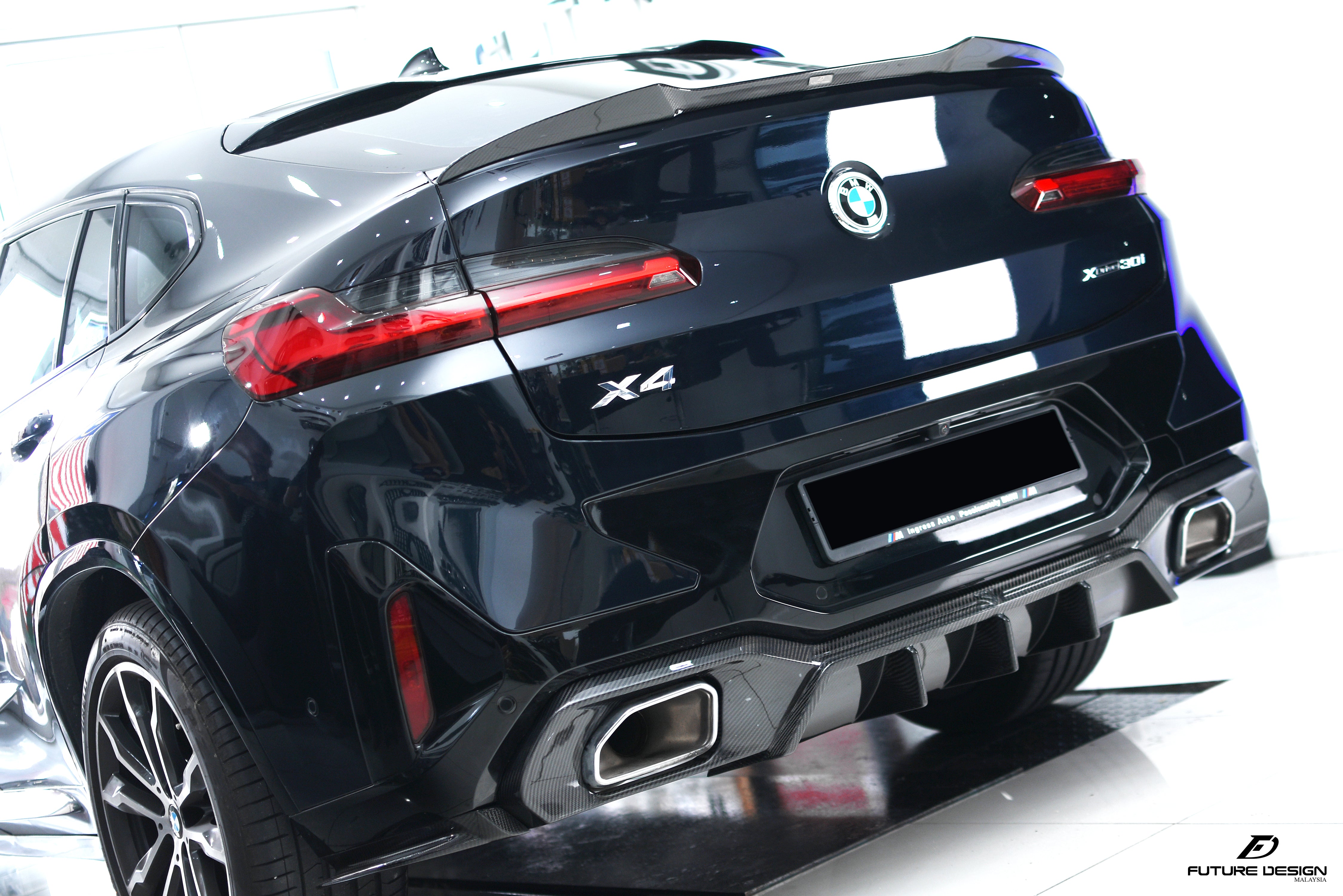 Future Design FD Carbon Fiber REAR DIFFUSER for BMW X4 G02 2022-ON Facelift FL M40i