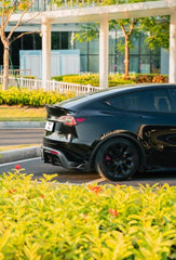 Tesla Model Y / Performance 2021-ON with Aftermarket Parts - Loong Flames Max Rear Diffuser PP from Yofer USA