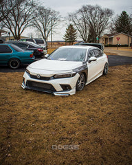 Honda Civic 11th Gen FE1 FE2 FE4 2022-ON & Civic 11th Gen FL1 FL2 FL4 2022-ON with Aftermarket Parts - V1 Style Front Lip Spliter PP from Yofer USA